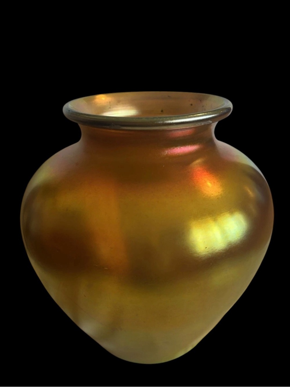 VTG Antique Steuben Gold Aurene Art Glass Vase Shape 2683 Signed Frederick